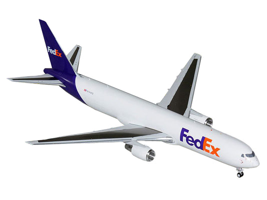 Boeing 767-300F Commercial Aircraft "FedEx (Federal Express)" (N144FE) White with Purple Tail "Gemini 200" Series 1/200 Diecast Model Airplane by GeminiJets