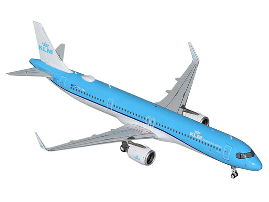 Airbus A321neo Commercial Aircraft "KLM Royal Dutch Airlines" (PH-AXA) Blue and White "Gemini 200" Series 1/200 Diecast Model Airplane by GeminiJets