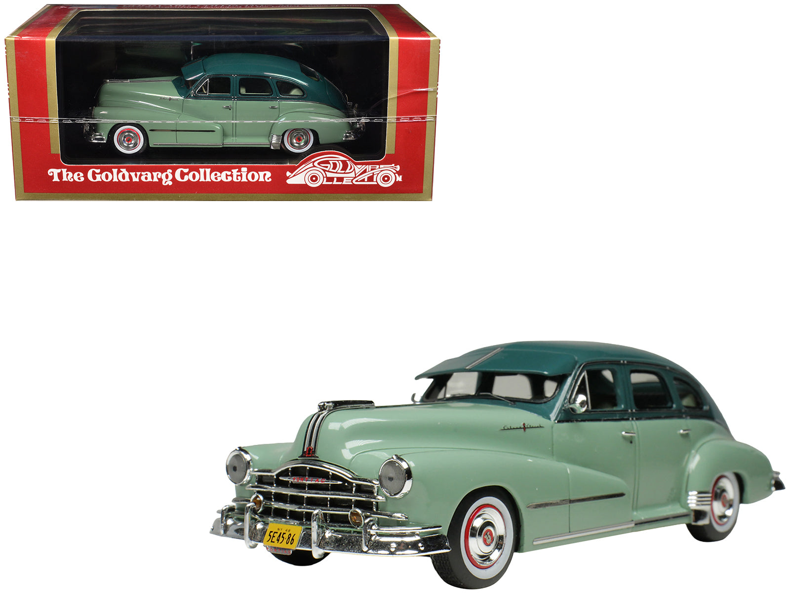 1948 Pontiac 4 Door Sedan Genesee Green 2-Tone with Green Interior Limited Edition to 200 pieces Worldwide 1/43 Model Car by Goldvarg Collection