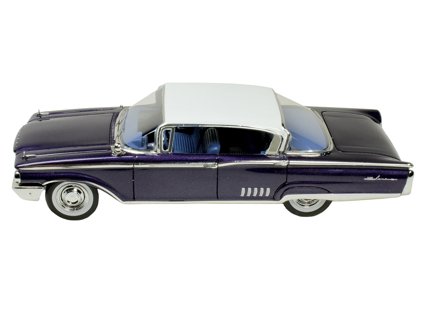 1960 Mercury Park Lane 4 Door Sedan Marine Blue Metallic with White Top and Blue Interior Limited Edition to 200 pieces Worldwide 1/43 Model Car by Goldvarg Collection