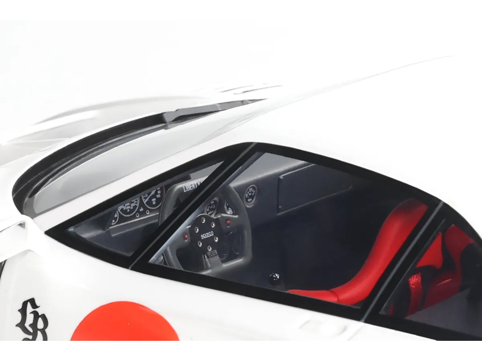 2023 LB-Works F40 White with Graphics 1/18 Model Car by GT Spirit