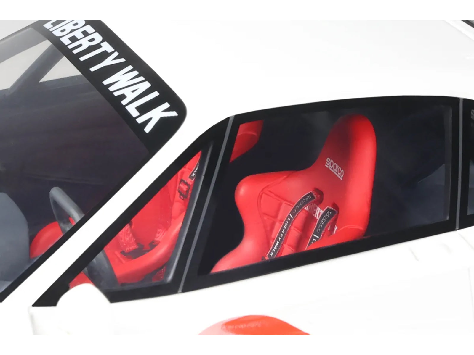 2023 LB-Works F40 White with Graphics 1/18 Model Car by GT Spirit