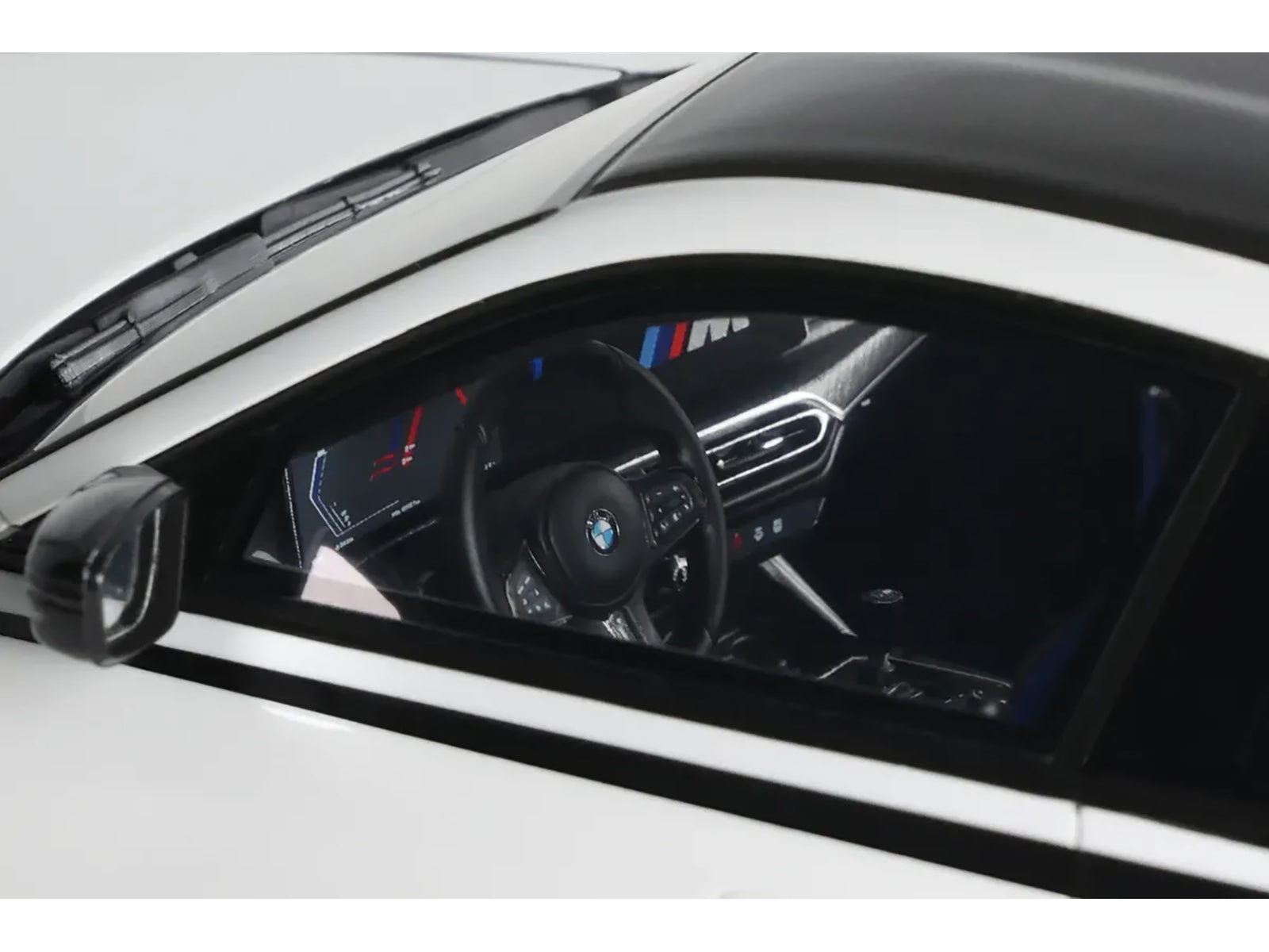 BMW M2 M White with Black Stripes 1/18 Model Car by GT Spirit