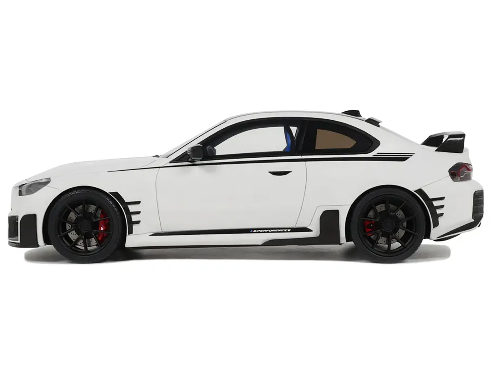 BMW M2 M White with Black Stripes 1/18 Model Car by GT Spirit