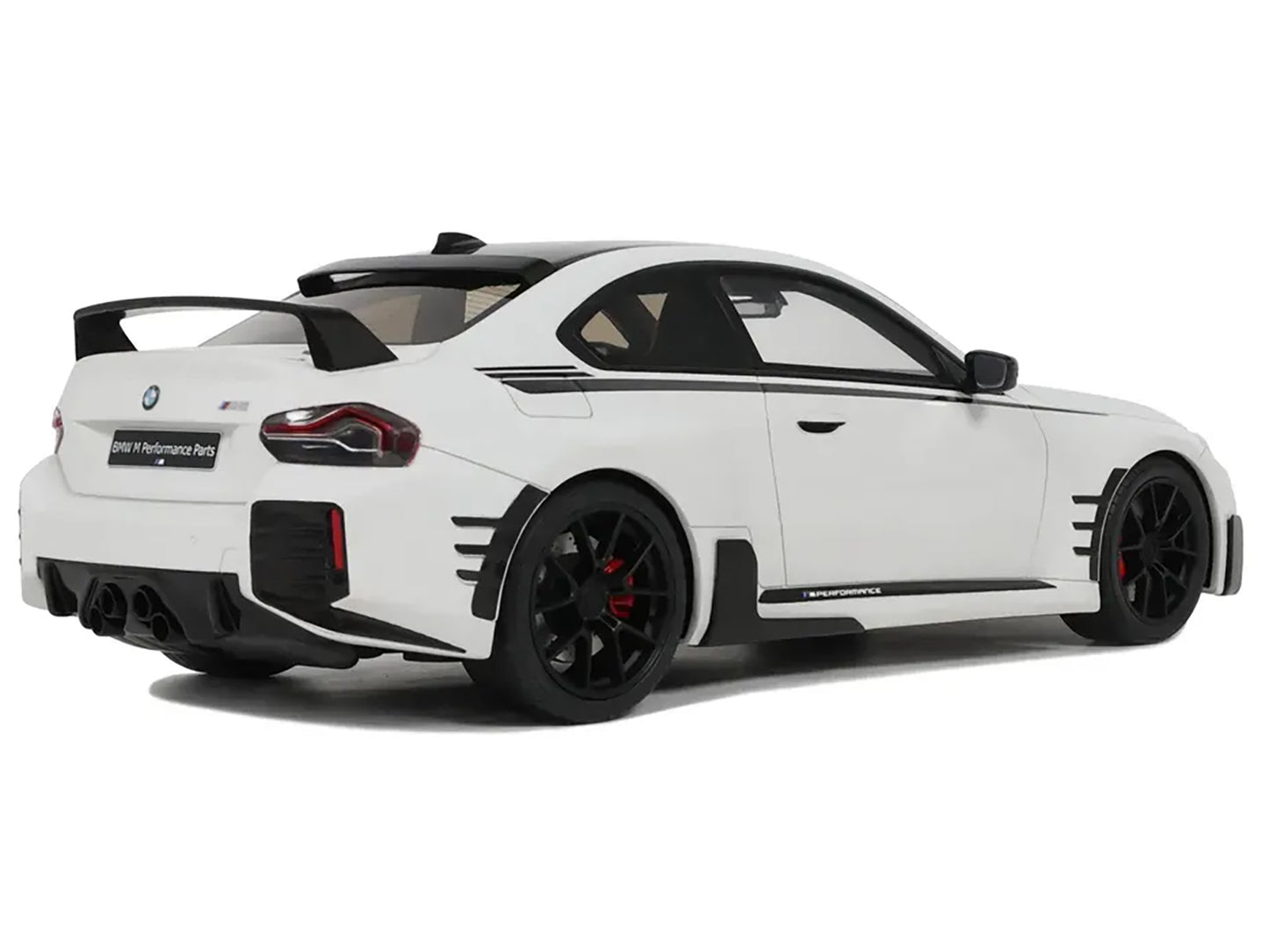 BMW M2 M White with Black Stripes 1/18 Model Car by GT Spirit