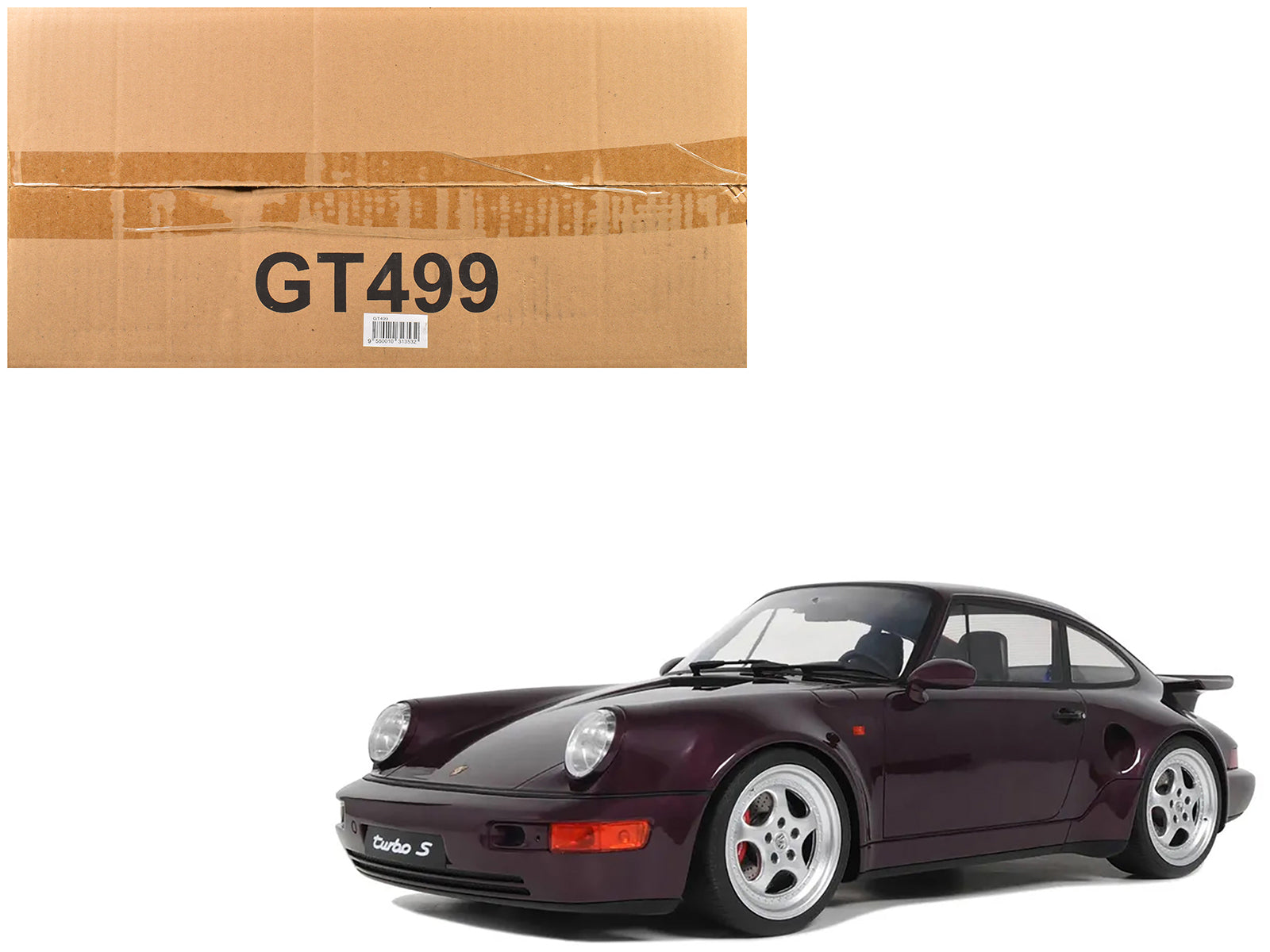 1992 Porsche 911 (964) Turbo S Purple Metallic 1/12 Model Car by GT Spirit