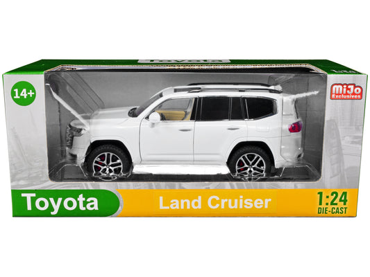Toyota Land Cruiser White 1/24 Diecast Model Car 
