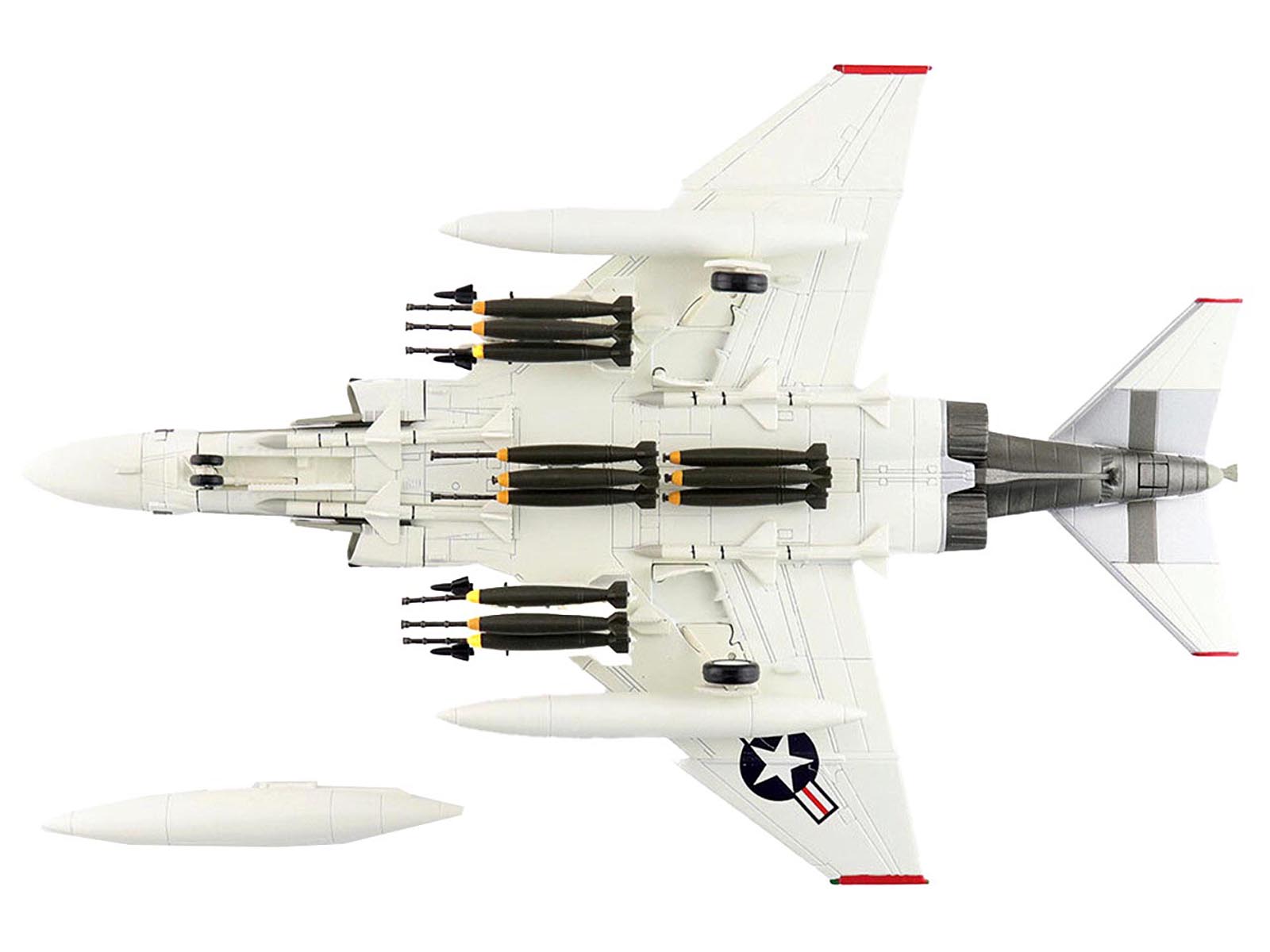 McDonnell Douglas F-4J Phantom II Fighter-Bomber Aircraft "153893 VMFA-312 Checkerboards" (1976) United States Marine Corps "Air Power Series" 1/72 Diecast Model by Hobby Master