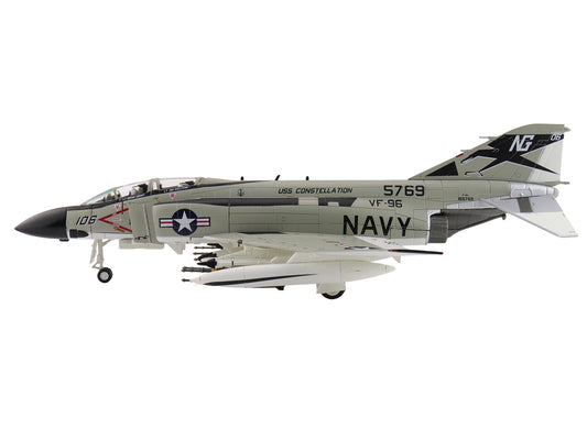 McDonnell Douglas F-4J Phantom II Fighter-Bomber Aircraft "Showtime 106 155769 VF-96 Fighting Falcons USS Constellation" (1972) United States Navy "Air Power Series" 1/72 Diecast Model by Hobby Master