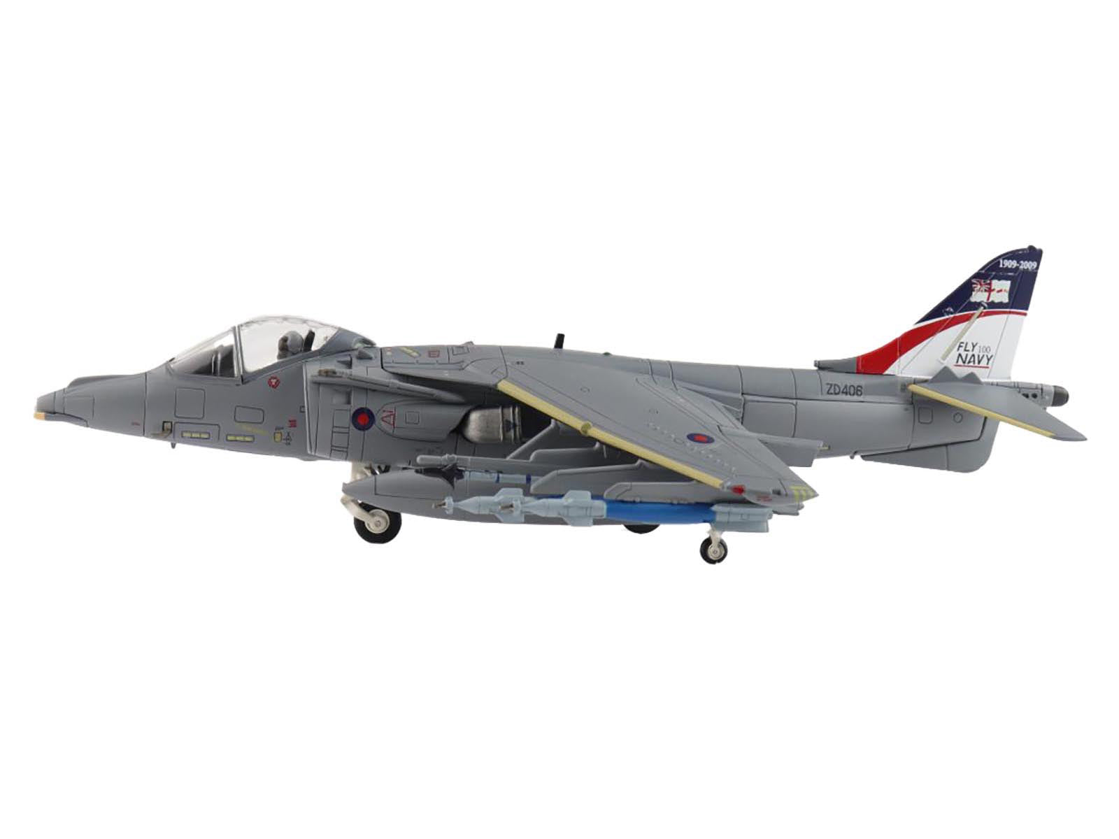 British Aerospace Harrier GR.9 Aircraft "ZD406 Royal Navy Strike Wing RAF Station Cottesmore" (2009) British Royal Air Force/Navy "Air Power Series" 1/72 Diecast Model by Hobby Master