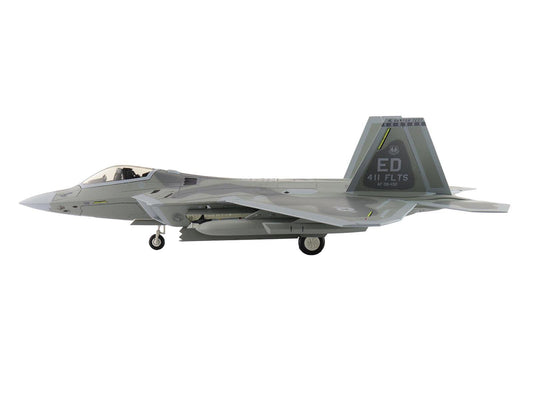 Lockheed F-22 Raptor Stealth Aircraft with Steakthy Pods "AF06-132 411th Flight Test Squadron Edwards Air Force Base" (2022) United States Air Force "Air Power Series" 1/72 Diecast Model by Hobby Master