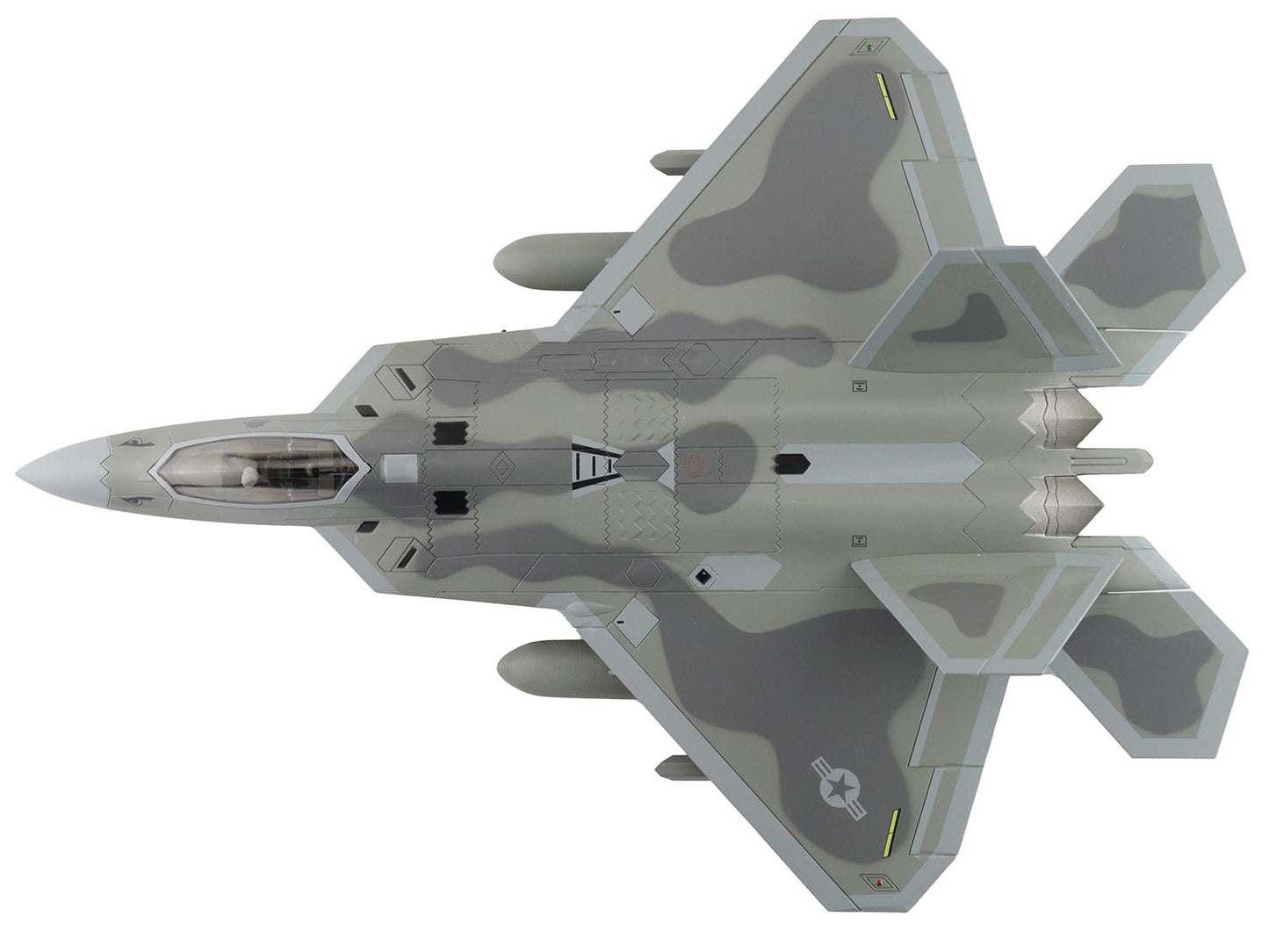 Lockheed F-22 Raptor Stealth Aircraft with Steakthy Pods "AF06-132 411th Flight Test Squadron Edwards Air Force Base" (2022) United States Air Force "Air Power Series" 1/72 Diecast Model by Hobby Master