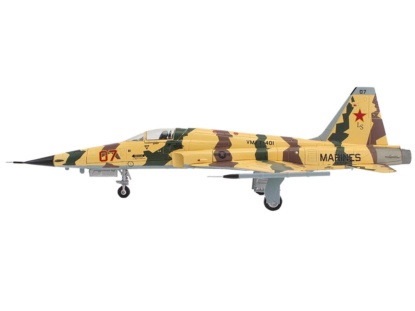 Northrop F-5N Tiger II Aircraft "VMFT-401 Snipers MCAS Yuma AZ" United States Marine Corps "Air Power Series" 1/72 Diecast Model by Hobby Master