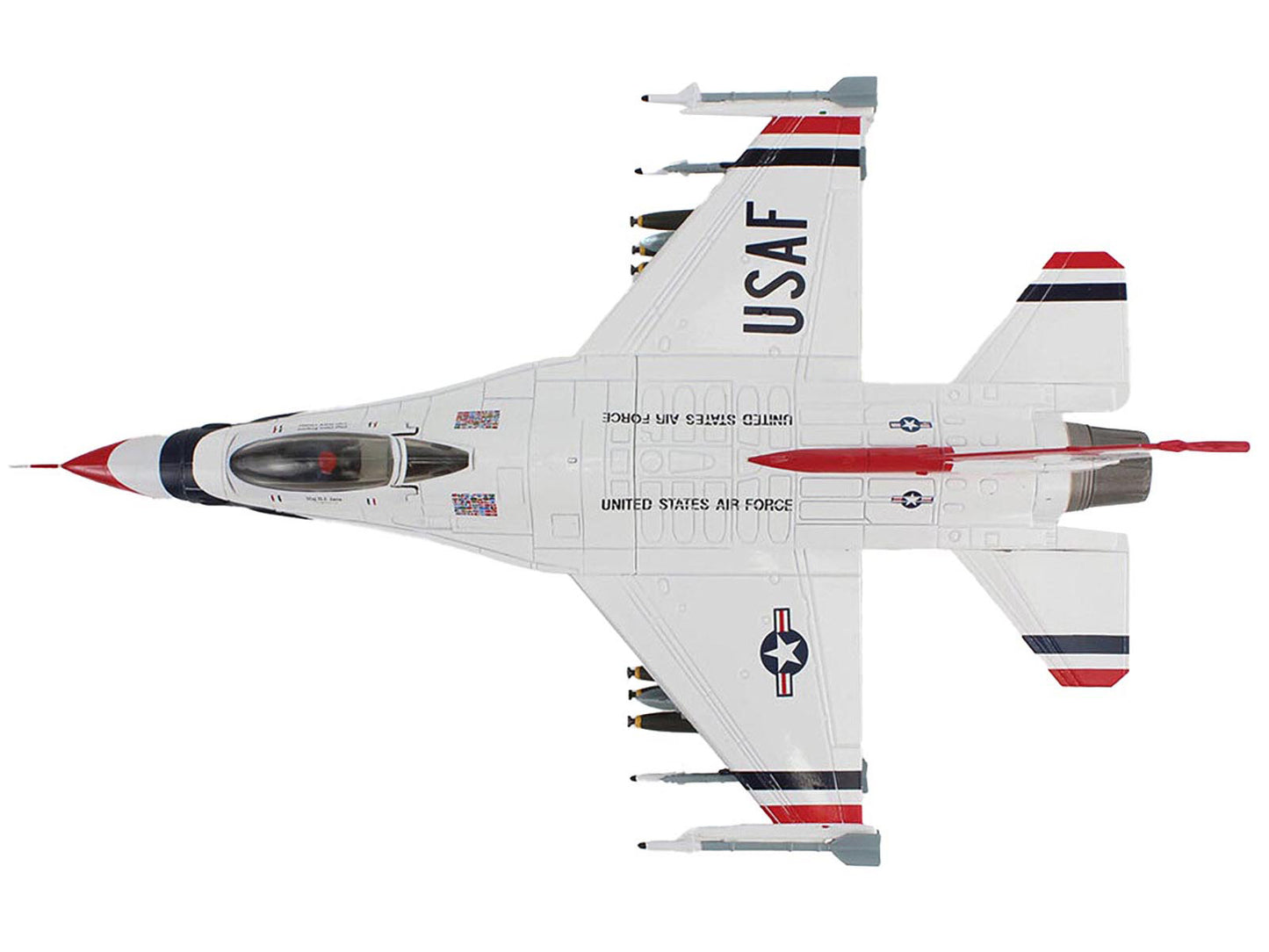 Lockheed F-16C Fighting Falcon Fighter Aircraft "No.10 Thunderbirds Warbird" United States Air Force "Air Power Series" 1/72 Diecast Model by Hobby Master