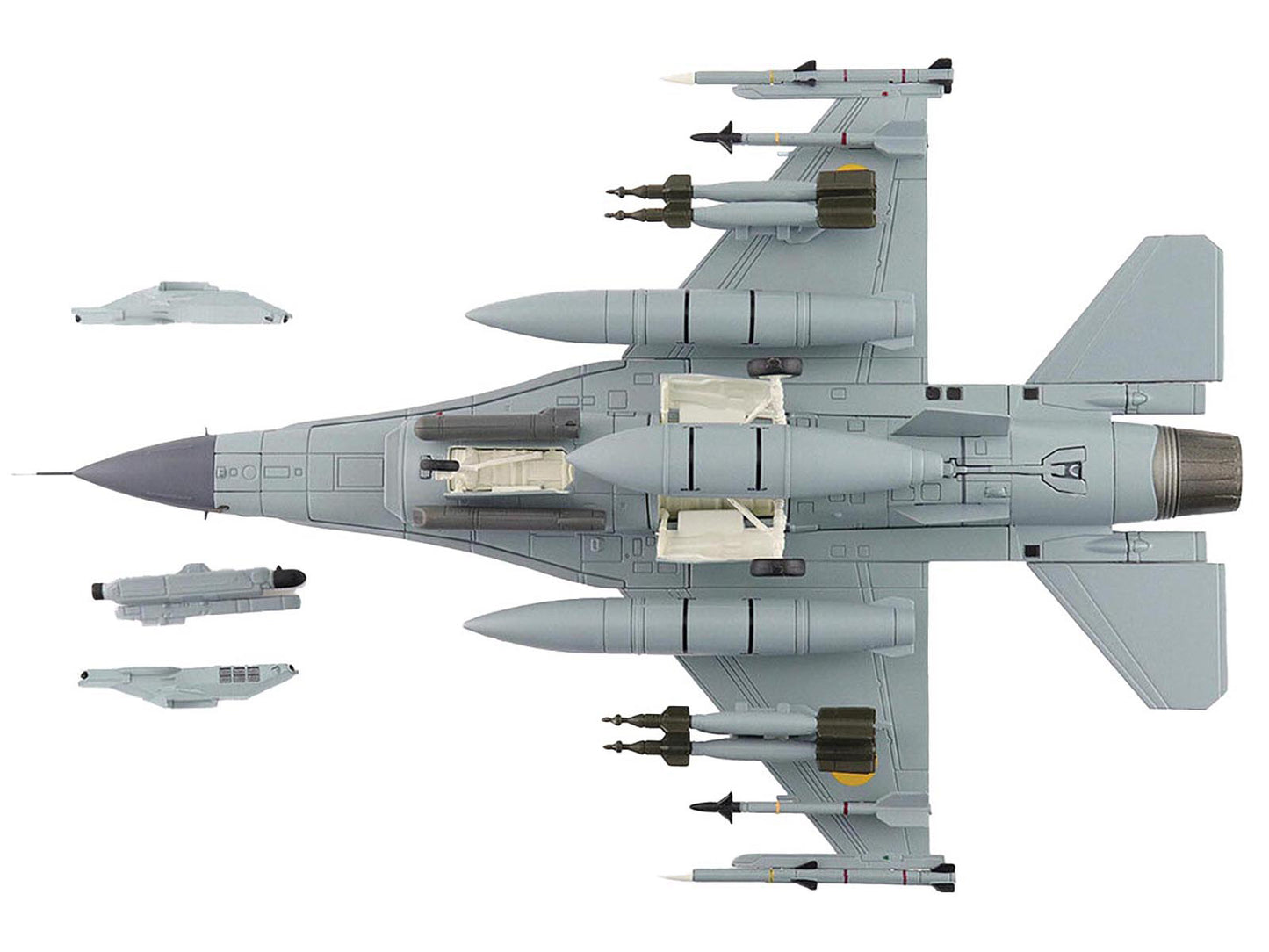 Lockheed F-16AM Fighting Falcon Fighter Aircraft "UA24-3596 Pylon Integrated Dispenser System Plus" (2024) Ukrainian Air Force "Air Power Series" 1/72 Diecast Model by Hobby Master