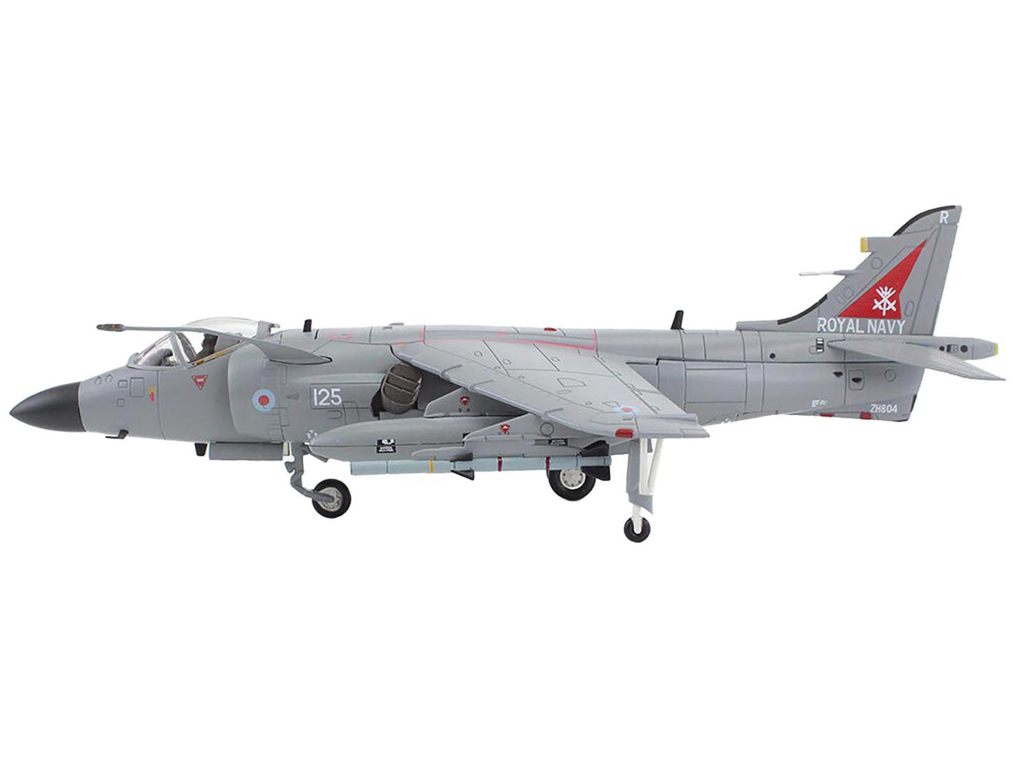 British Aerospace Sea Harrier FA.2 Aircraft with Sea Eagle Missiles "ZH804 Fairford" (2002) British Royal Navy "Air Power Series" 1/72 Diecast Model by Hobby Master