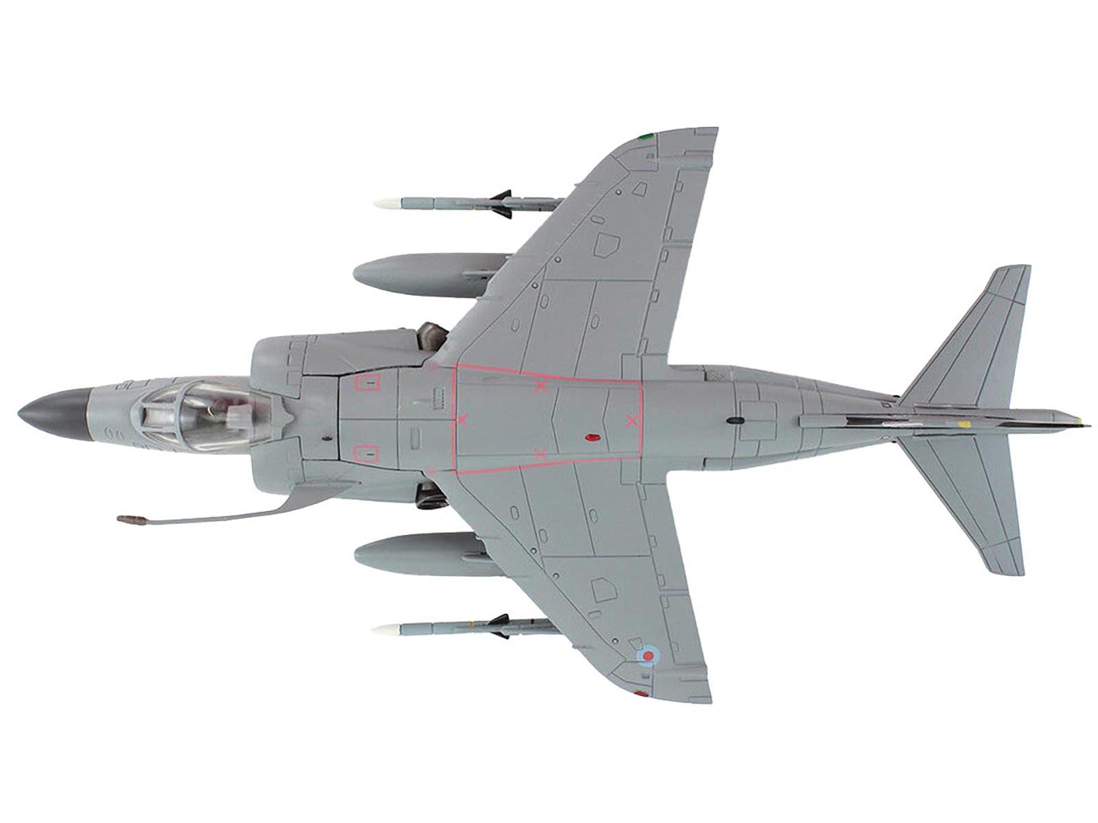British Aerospace Sea Harrier FA.2 Aircraft with Sea Eagle Missiles "ZH804 Fairford" (2002) British Royal Navy "Air Power Series" 1/72 Diecast Model by Hobby Master