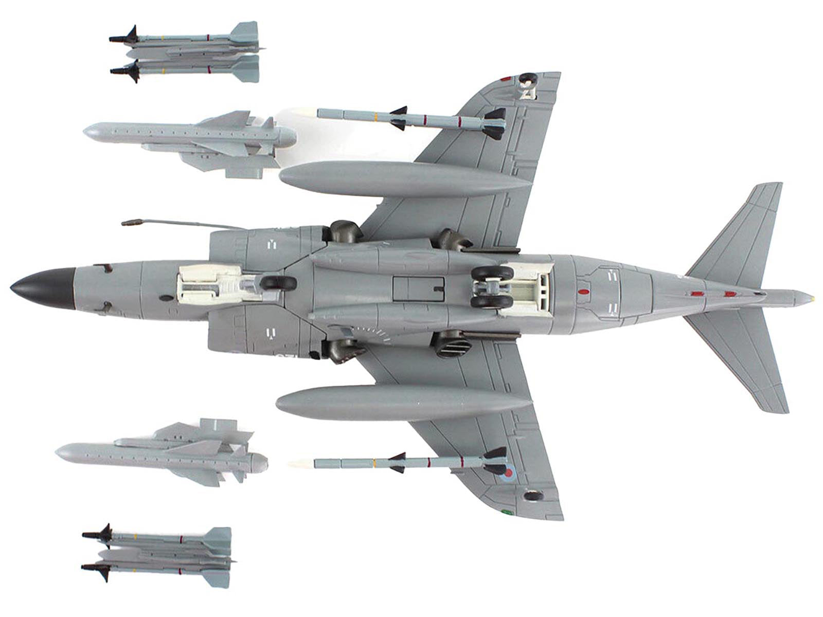 British Aerospace Sea Harrier FA.2 Aircraft with Sea Eagle Missiles "ZH804 Fairford" (2002) British Royal Navy "Air Power Series" 1/72 Diecast Model by Hobby Master