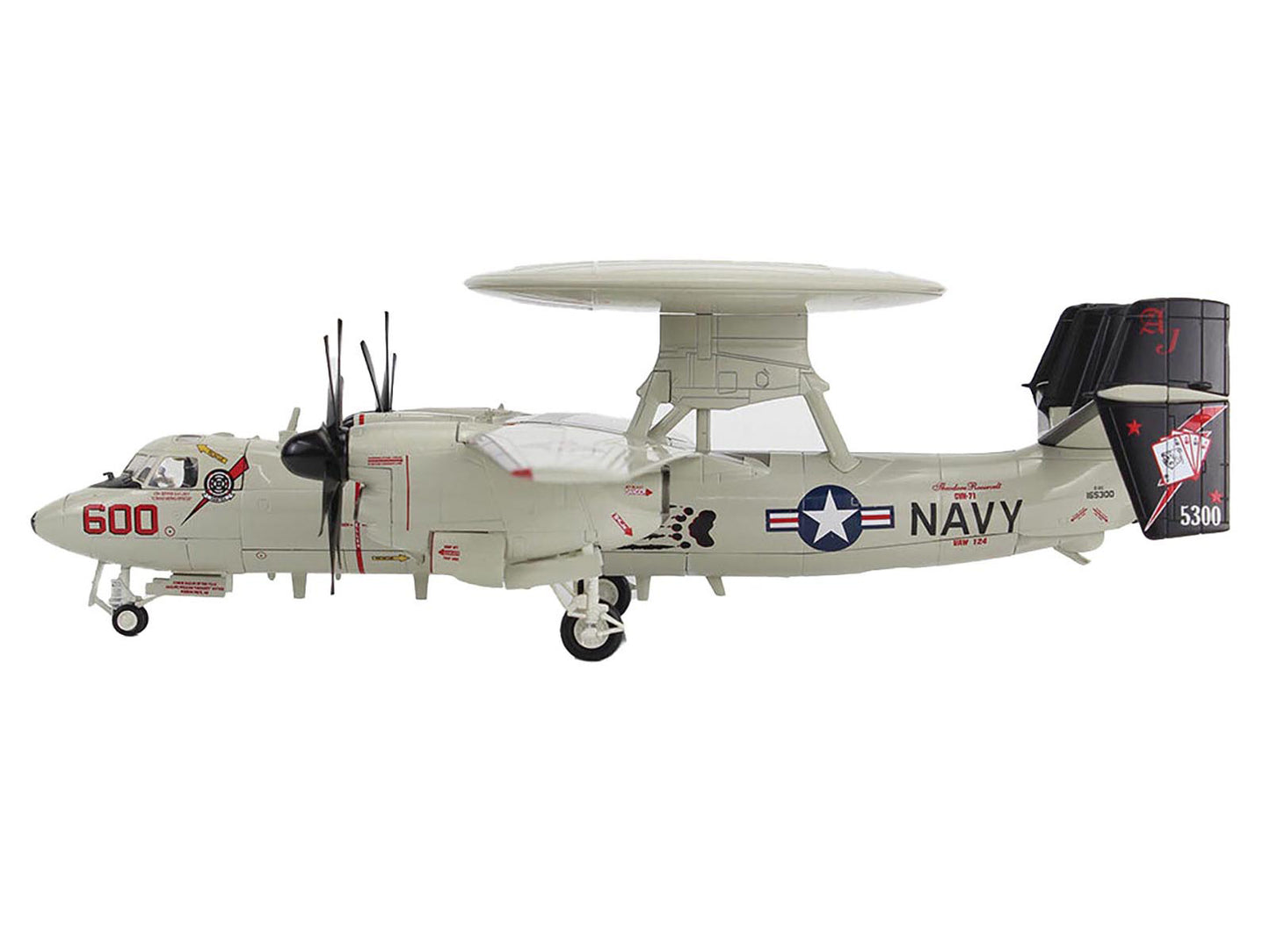 Northrop Grumman E-2C Hawkeye Aircraft "165300 VAW-124 Bear Aces" (2009) United States Navy "Air Power Series" 1/72 Diecast Model by Hobby Master