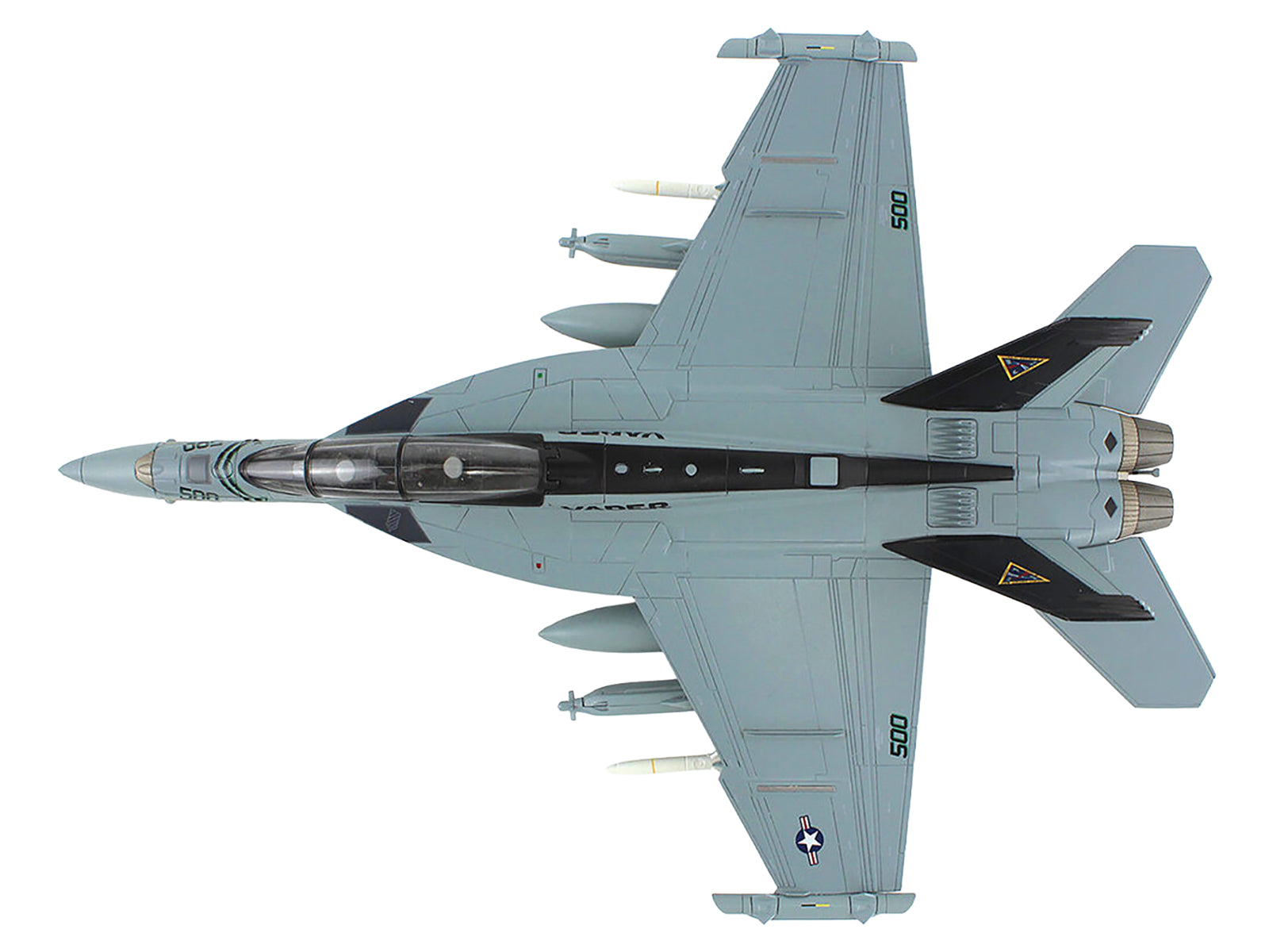 Boeing EA-18 Growler Aircraft "VAQ-209 Star Warriors AF500 Vader" (2024) United States Navy "Air Power Series" 1/72 Diecast Model by Hobby Master