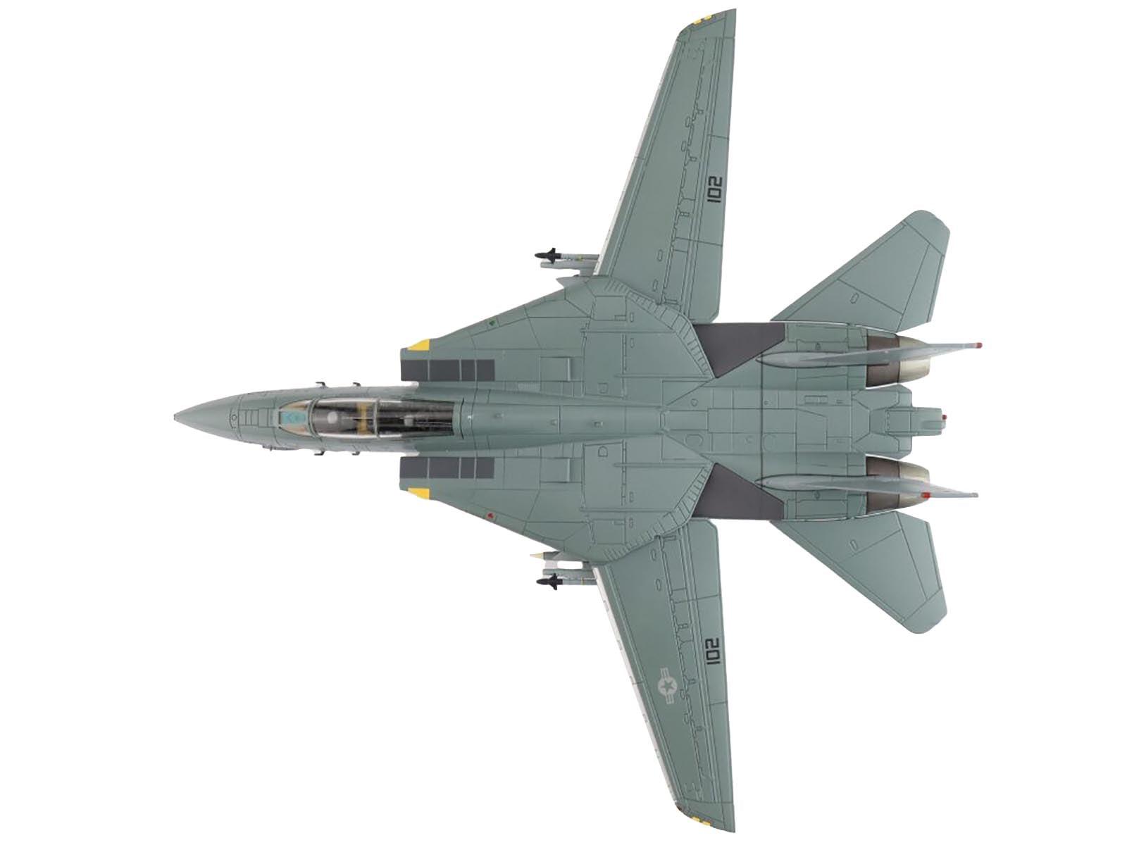 Grumman F-14D Tomcat Fighter Aircraft "VF-31 Tomcat Sunset" (2006) United States Air Force "Air Power Series" 1/72 Diecast Model by Hobby Master