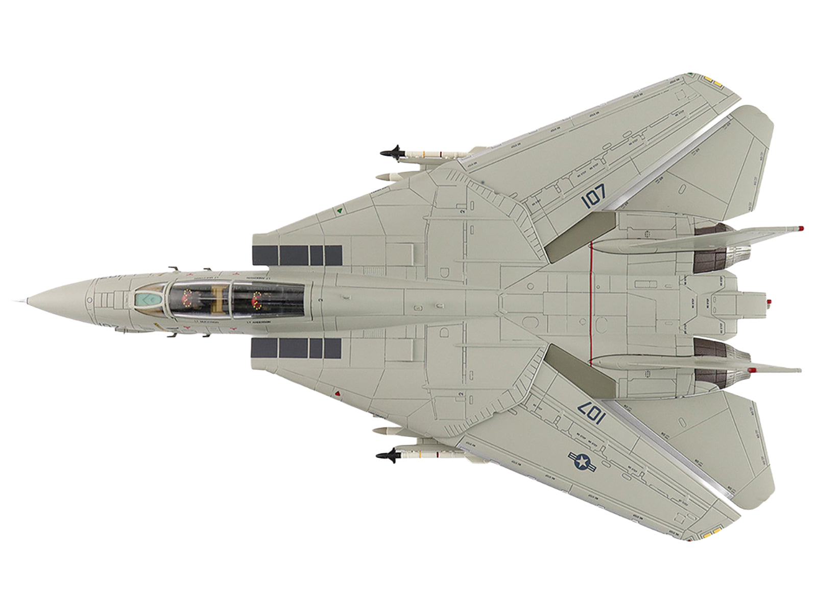 Grumman F-14A Tomcat Fighter Aircraft "160390 Sukhoi Killer VF-41 Black Aces USS Nimitz" (1982) United States Navy "Air Power Series" 1/72 Diecast Model by Hobby Master