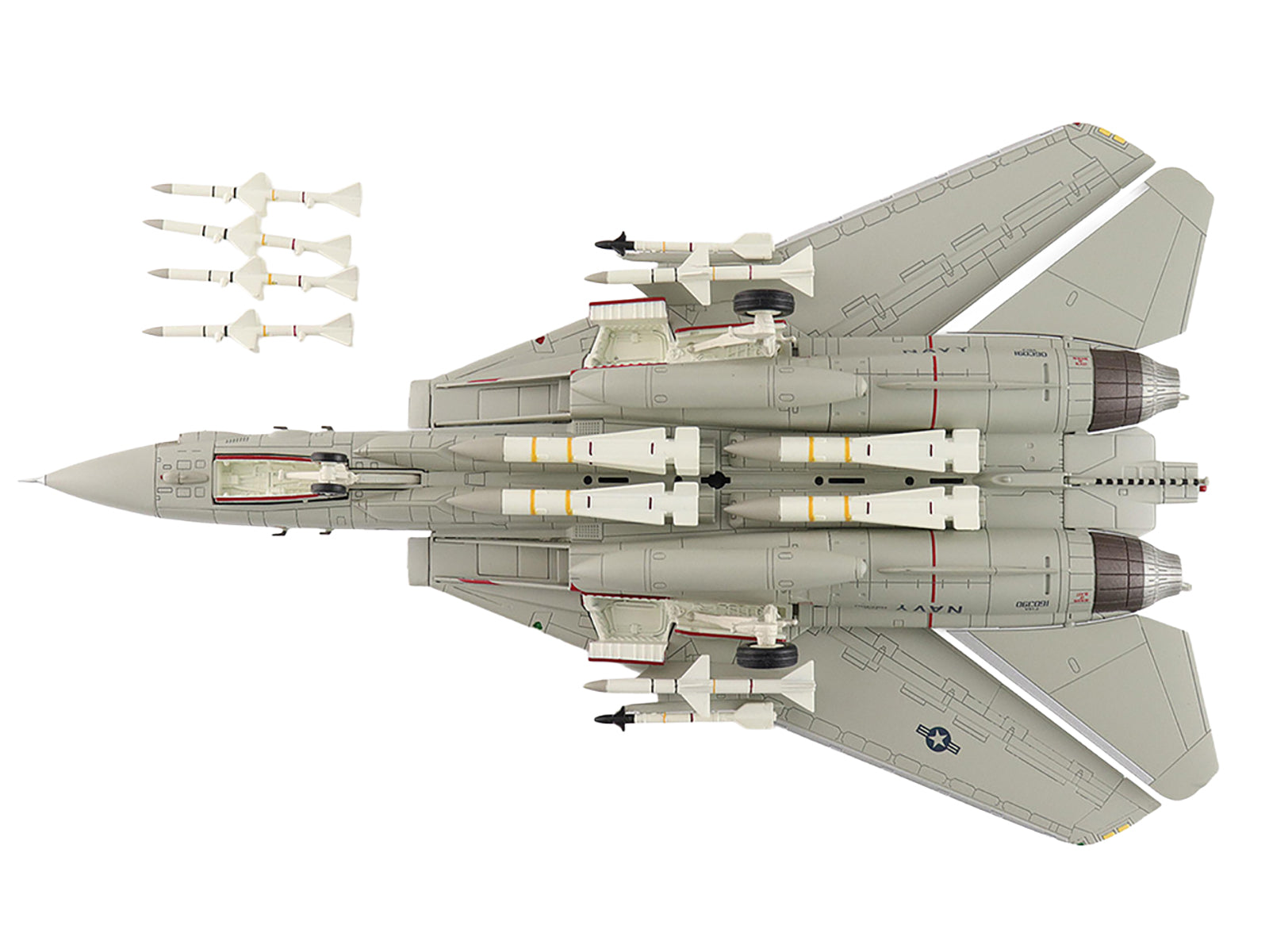 Grumman F-14A Tomcat Fighter Aircraft "160390 Sukhoi Killer VF-41 Black Aces USS Nimitz" (1982) United States Navy "Air Power Series" 1/72 Diecast Model by Hobby Master