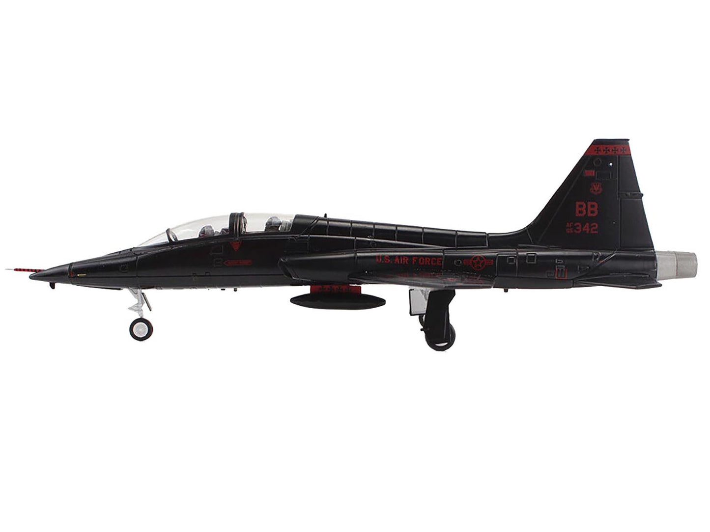 Northrop T-38A Talon Aircraft "65-10342 1st Reconnaissance Squadron 9th Reconnaissance Wing Beale Air Force Base" (2006) United States Air Force "Air Power Series" 1/72 Diecast Model by Hobby Master