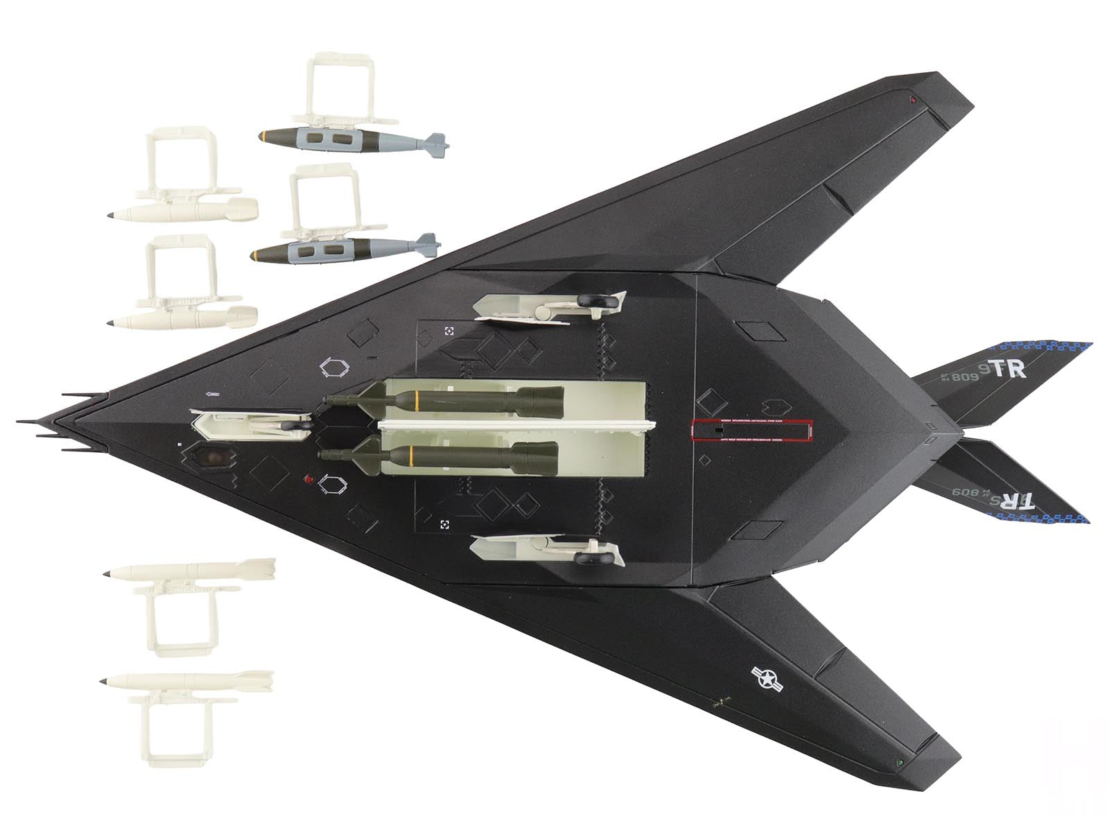 Lockheed F-117A Nighthawk Stealth Aircraft "84-0809" (2022) United States Air Force "Air Power Series" 1/72 Diecast Model by Hobby Master