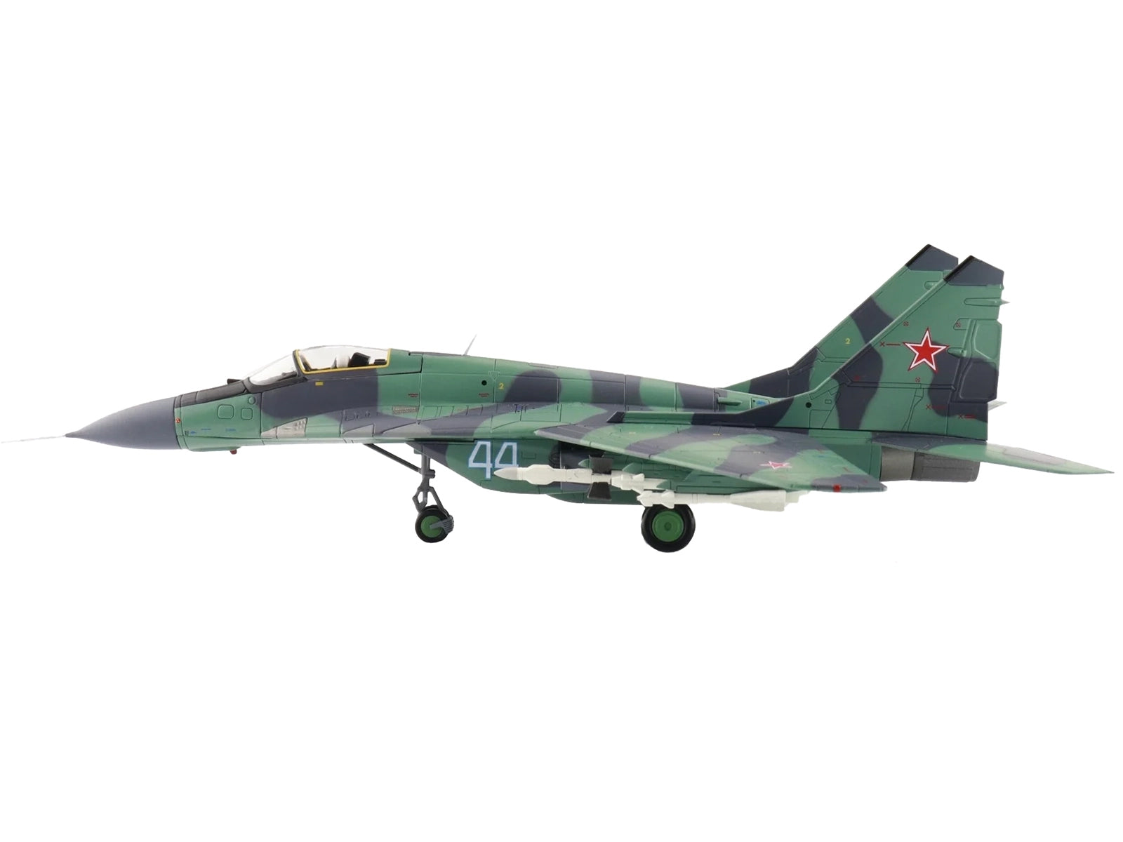 Mikoyan MIG-29 Fulcrum C Aircraft "733rd IAP Damgarten Air Base" (1994) Soviet Air Force "Air Power Series" 1/72 Diecast Model by Hobby Master