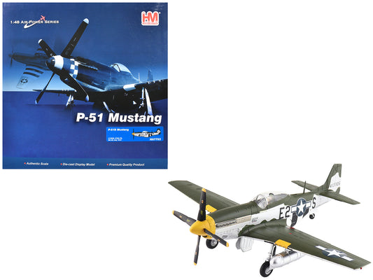 North American P-51D Mustang Fighter Aircraft "413926 375th Fighter Squadron 8th Air Force" (1944) United States Army Air Forces "Air Power Series" 1/48 Diecast Model by Hobby Master