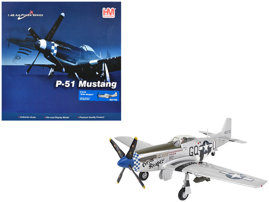 North American P-51D Mustang Fighter Aircraft "463702 Grim Reaper 355th Fighter Squadron 9th U.S. Army Air Force" (1945) United States Army Air Forces "Air Power Series" 1/48 Diecast Model by Hobby Master
