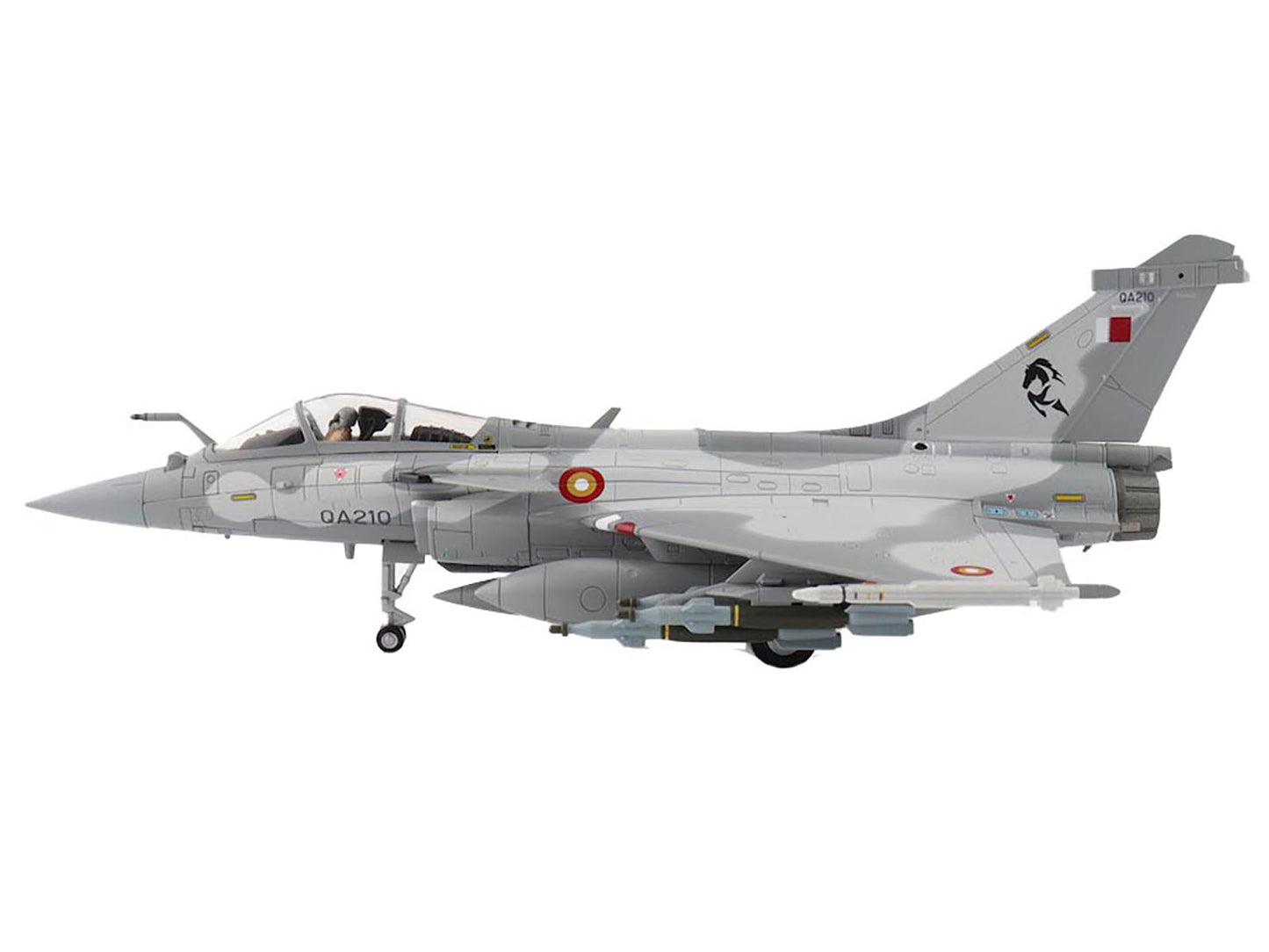 Dassault Rafale EQ Fighter Aircraft "QA210" (2019) Qatar Emiri Air Force "Air Power Series" 1/72 Diecast Model by Hobby Master