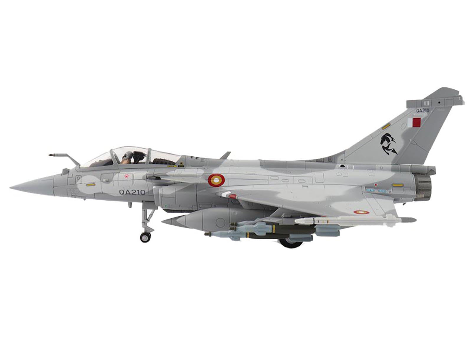 Dassault Rafale EQ Fighter Aircraft "QA210" (2019) Qatar Emiri Air Force "Air Power Series" 1/72 Diecast Model by Hobby Master