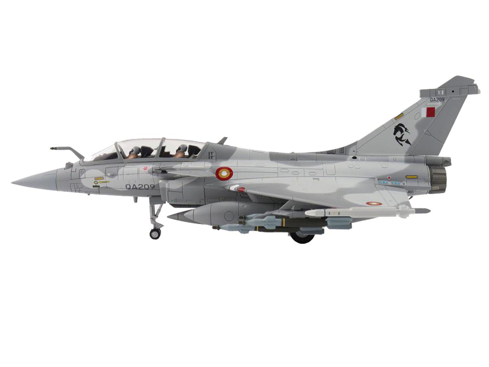 Dassault Rafale DQ Fighter Aircraft "QA209" (2021) Qatar Emiri Air Force "Air Power Series" 1/72 Diecast Model by Hobby Master