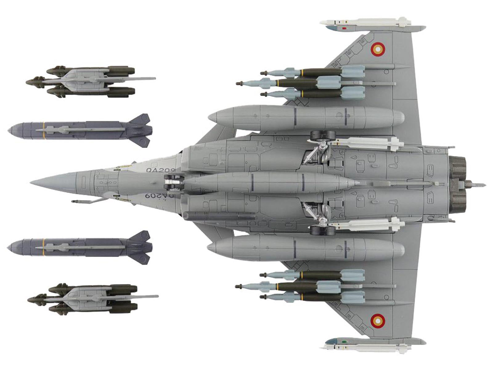 Dassault Rafale DQ Fighter Aircraft "QA209" (2021) Qatar Emiri Air Force "Air Power Series" 1/72 Diecast Model by Hobby Master
