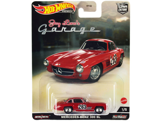 Mercedes-Benz 300 SL #263 Red (Weathered) "Jay Leno‚Äôs Garage" Diecast Model Car by Hot Wheels