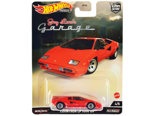 Lamborghini Countach LP 5000 QV Red "Jay Leno‚Äôs Garage" Diecast Model Car by Hot Wheels