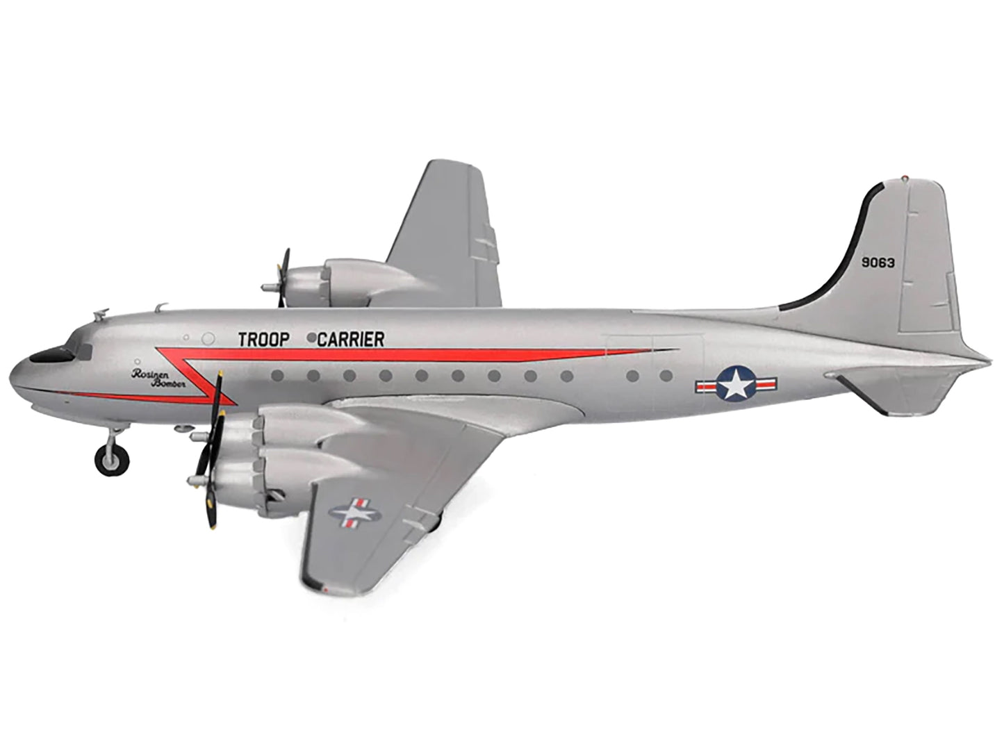 Douglas C-54 Skymaster Transport Aircraft "Rosinenbomber" (44-9063) United States Air Force 1/200 Diecast Model Airplane by Herpa