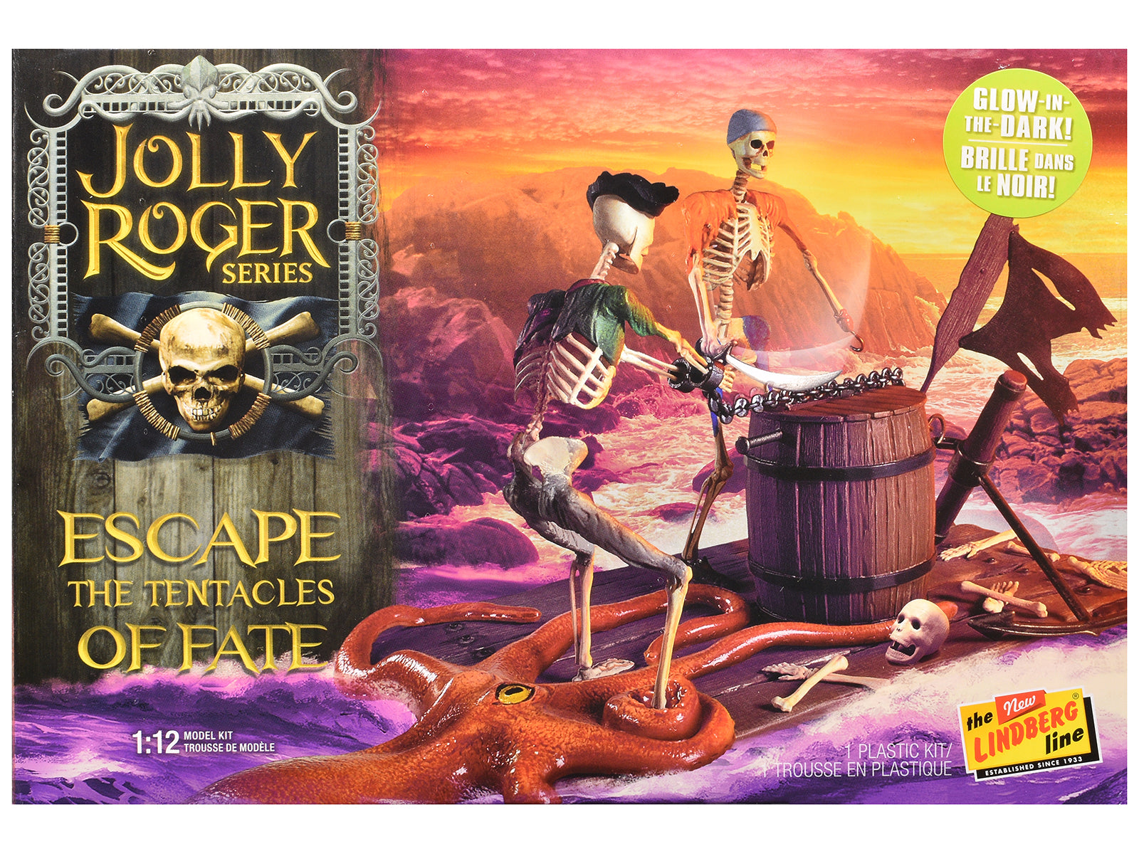 Skill 2 Model Kit Jolly Roger Series "Escape the Tentacles of Fate" Diorama Set 1/12 Scale Model by Lindberg