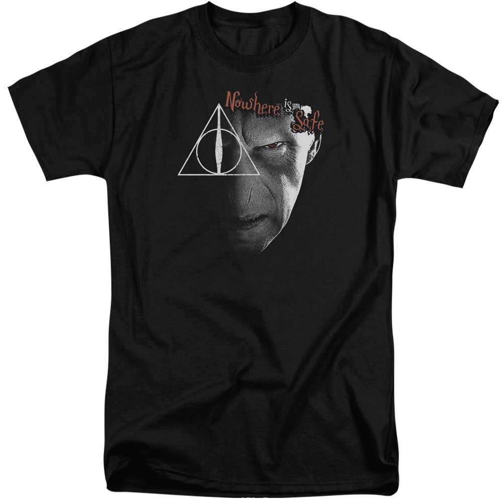 Harry Potter Nowhere Is Safe Mens Tall T Shirt Black Officially Licensed