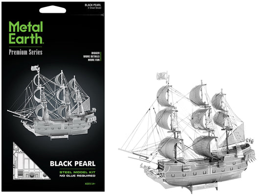 Model Kit Black Pearl Ship (Challenging Difficulty) Steel Model by Metal Earth