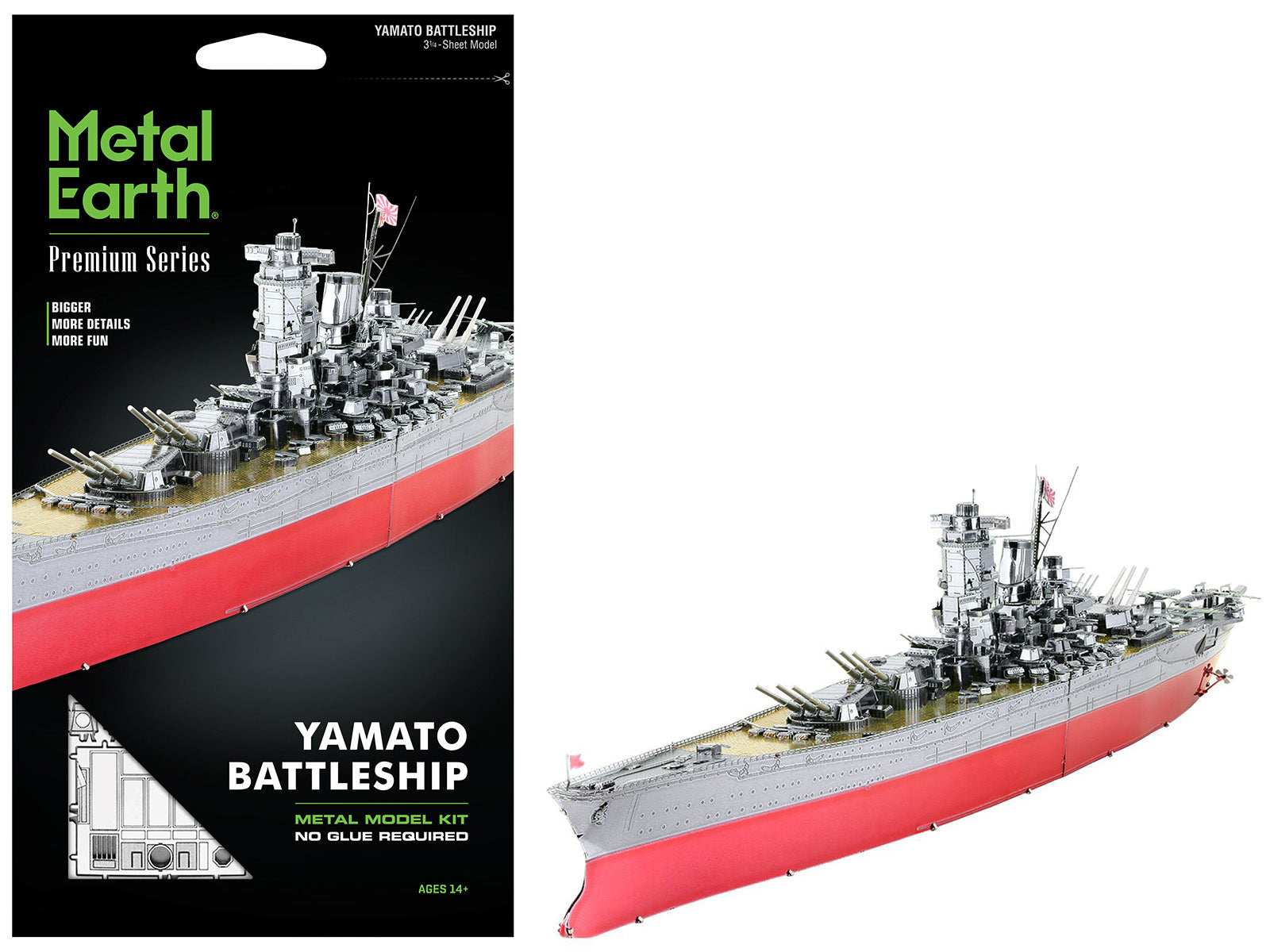 Model Kit Yamato Battleship "Imperial Japanese Navy" (Challenging Difficulty) Steel Model by Metal Earth