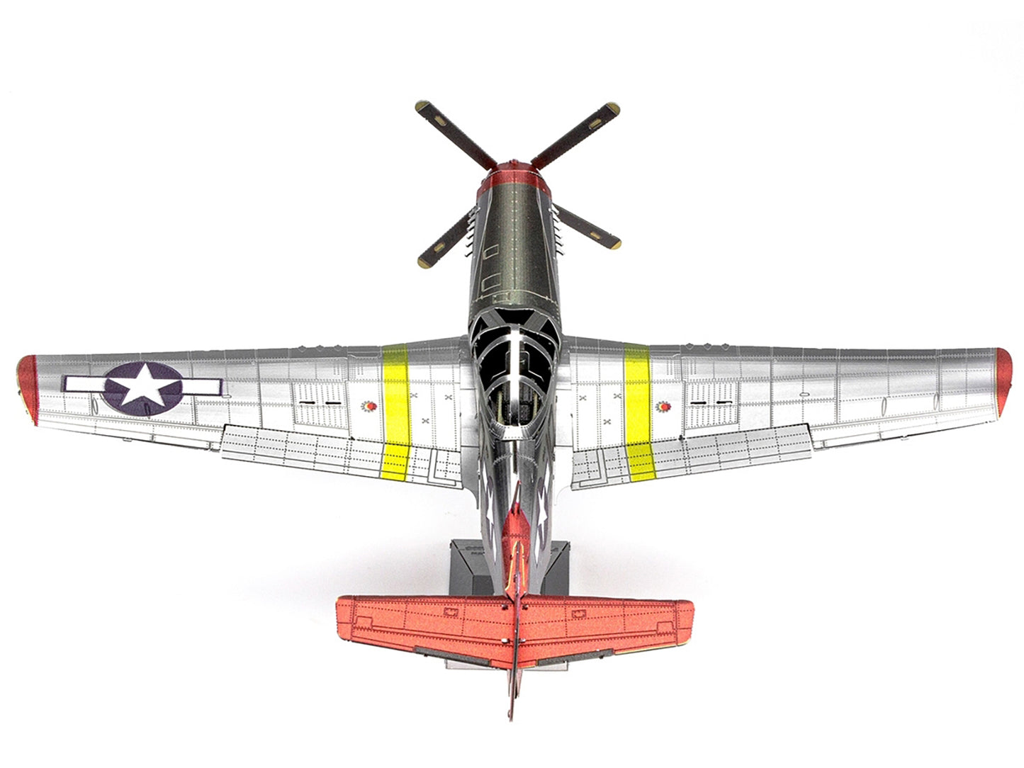 Model Kit North American P-51D Mustang Fighter Aircraft "Tuskegee Airmen Duchess Arlene 100th Fighter Squadron" United States Army Air Forces (Challenging Difficulty) Steel Model by Metal Earth