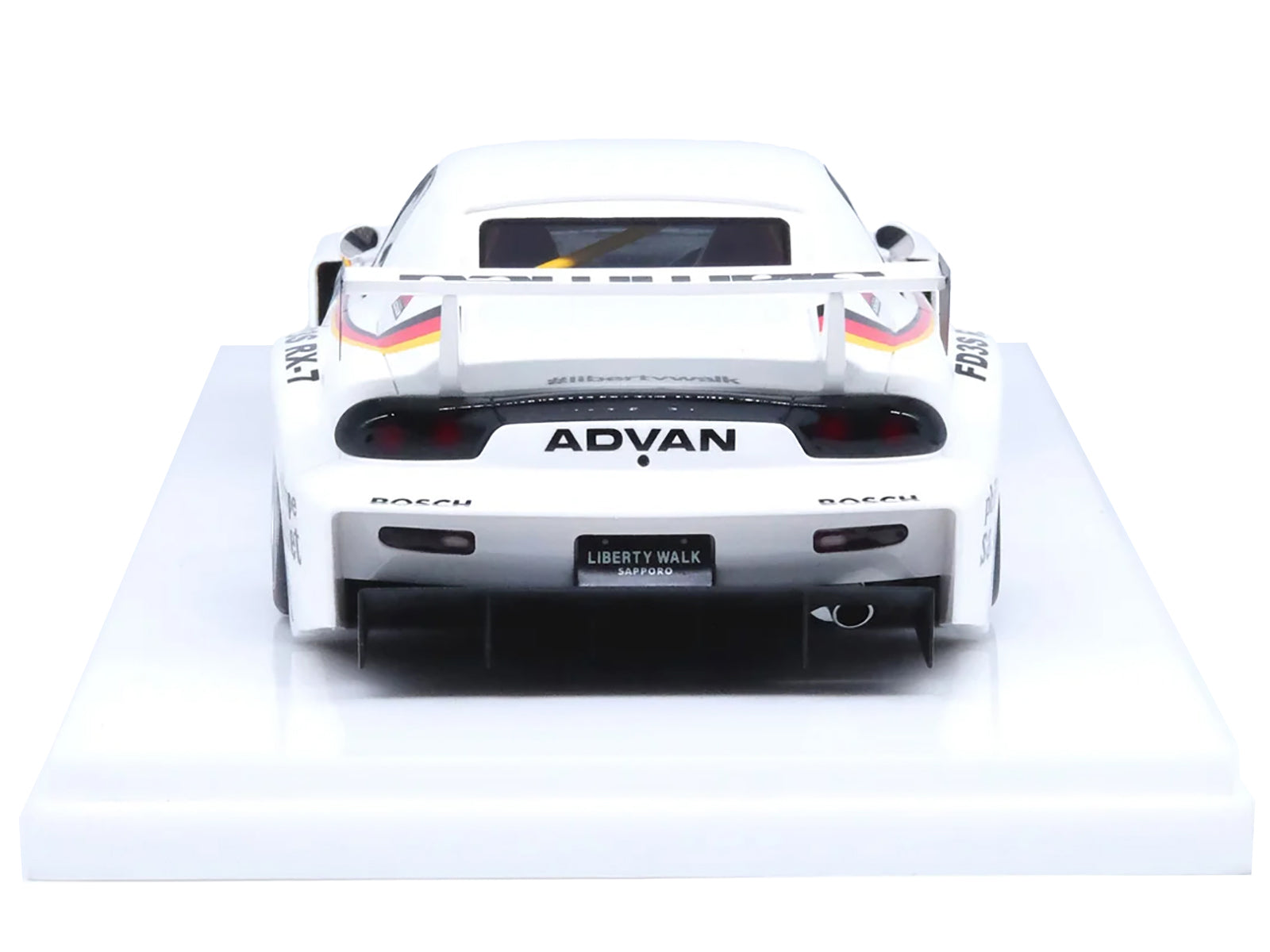 Mazda RX7 (FD3S) LB-Super Silhouette RHD (Right Hand Drive) #41 White with Stripes and Graphics 1/18 Model Car by Inno Models