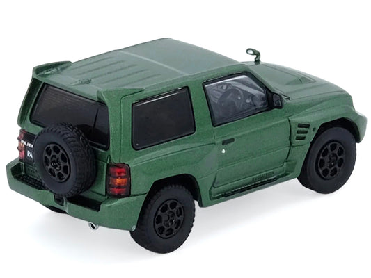 Mitsubishi Pajero Evolution RHD (Right Hand Drive) Satin Green Metallic 1/64 Diecast Model Car by Inno Models