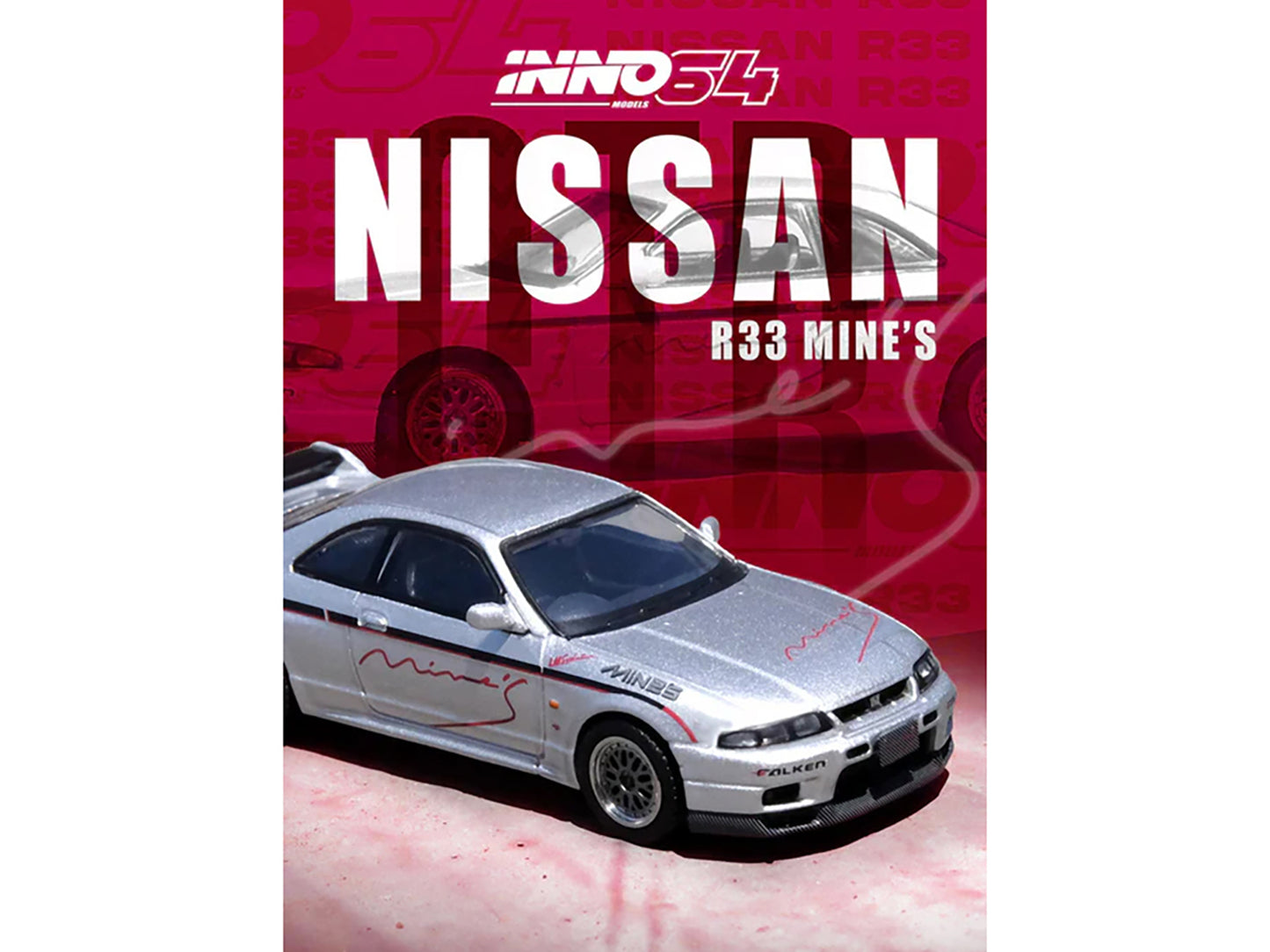 Nissan Skyline GT-R N1 (R33) RHD (Right Hand Drive) "Tuned by Mine's" Silver 1/64 Diecast Model Car by Inno Models