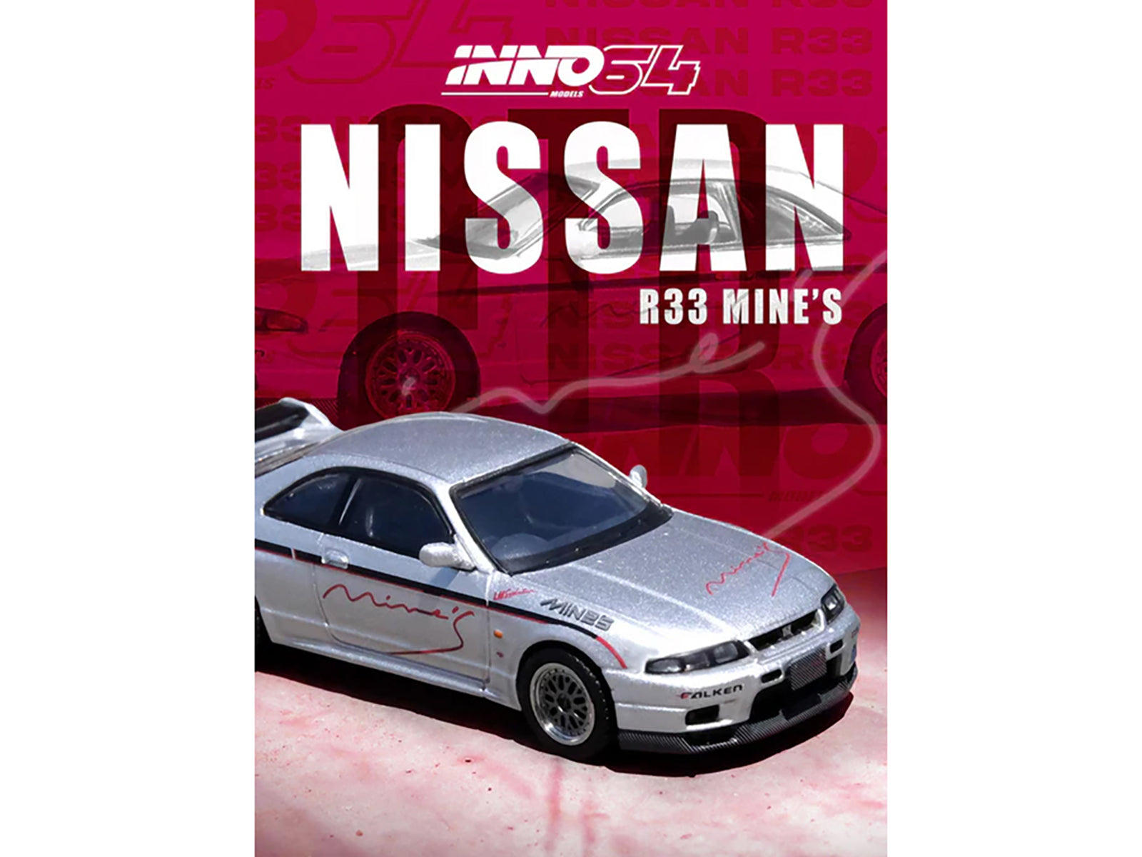Nissan Skyline GT-R N1 (R33) RHD (Right Hand Drive) "Tuned by Mine's" Silver 1/64 Diecast Model Car by Inno Models
