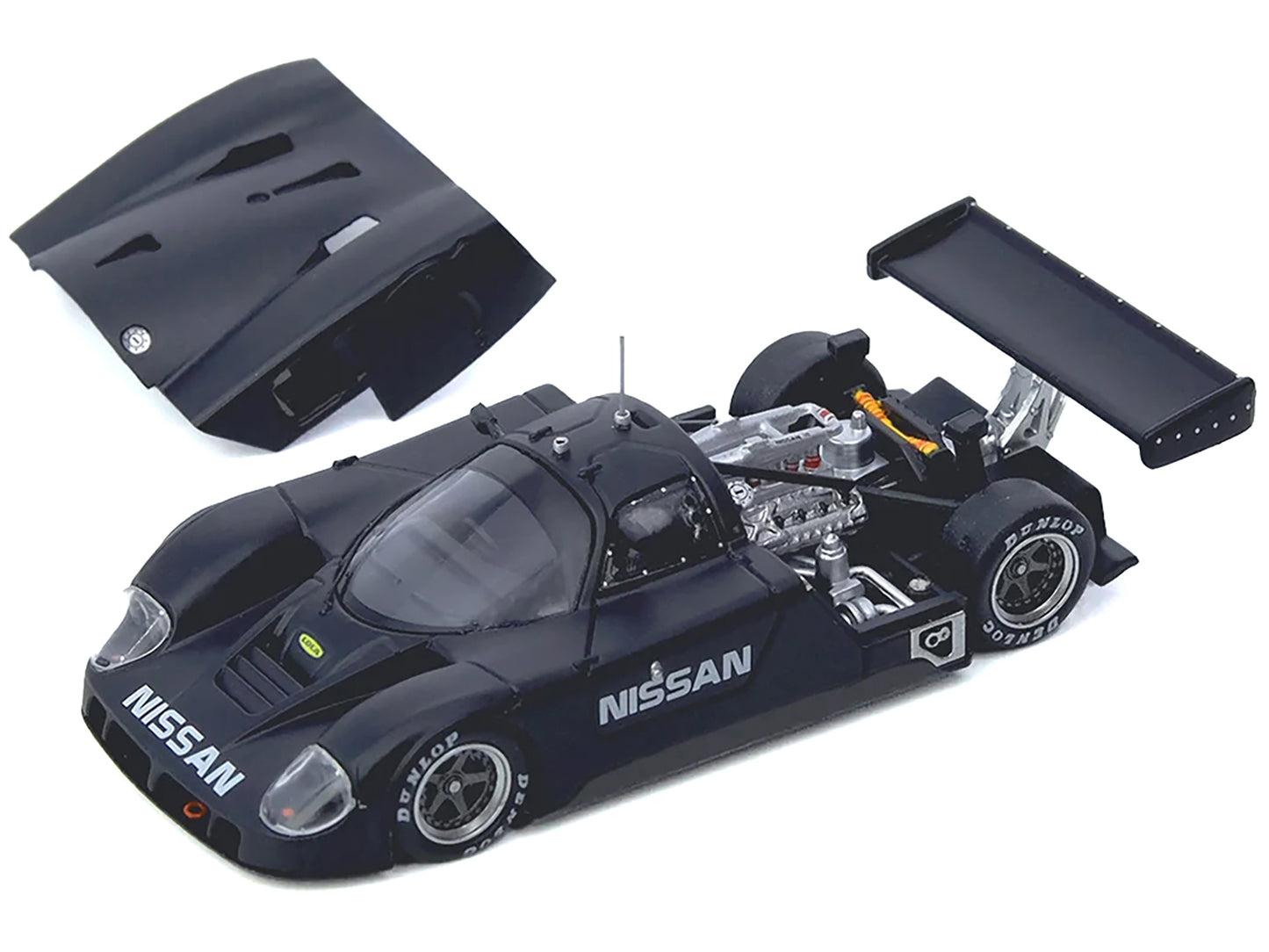 Nissan R89C Matt Black "Le Mans Shakedown Test at Paul Ricard 1988" 1/64 Diecast Model Car by Inno Models