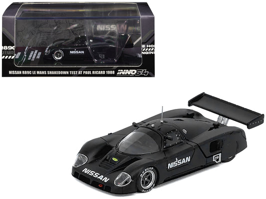 Nissan R89C Matt Black "Le Mans Shakedown Test at Paul Ricard 1988" 1/64 Diecast Model Car by Inno Models